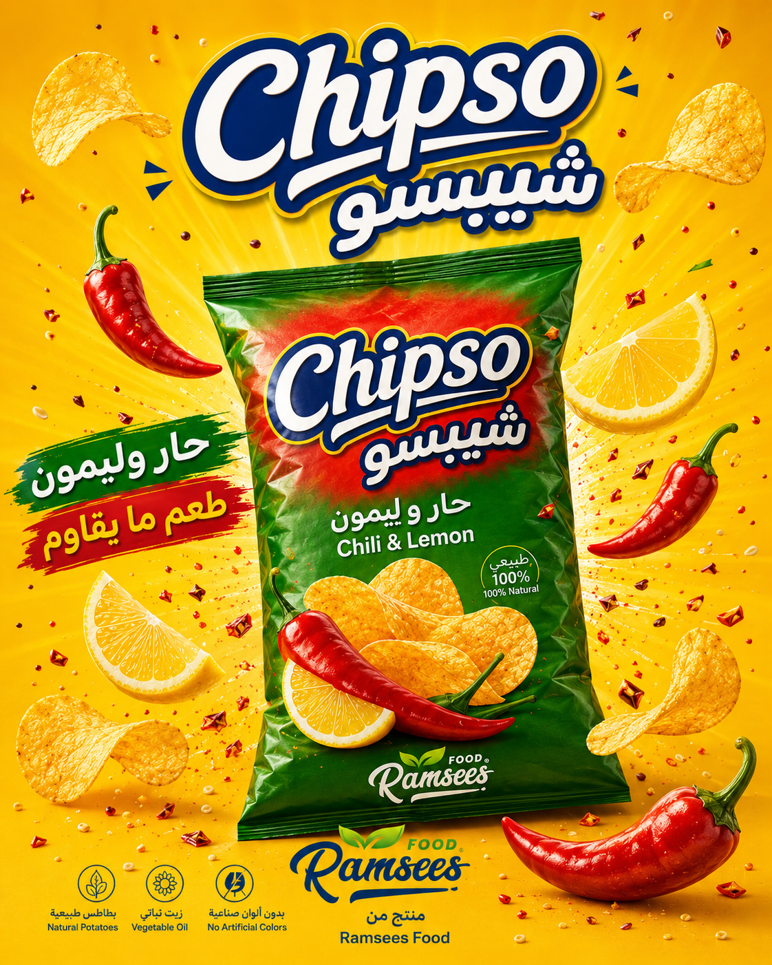 شيبسو حار وليمون