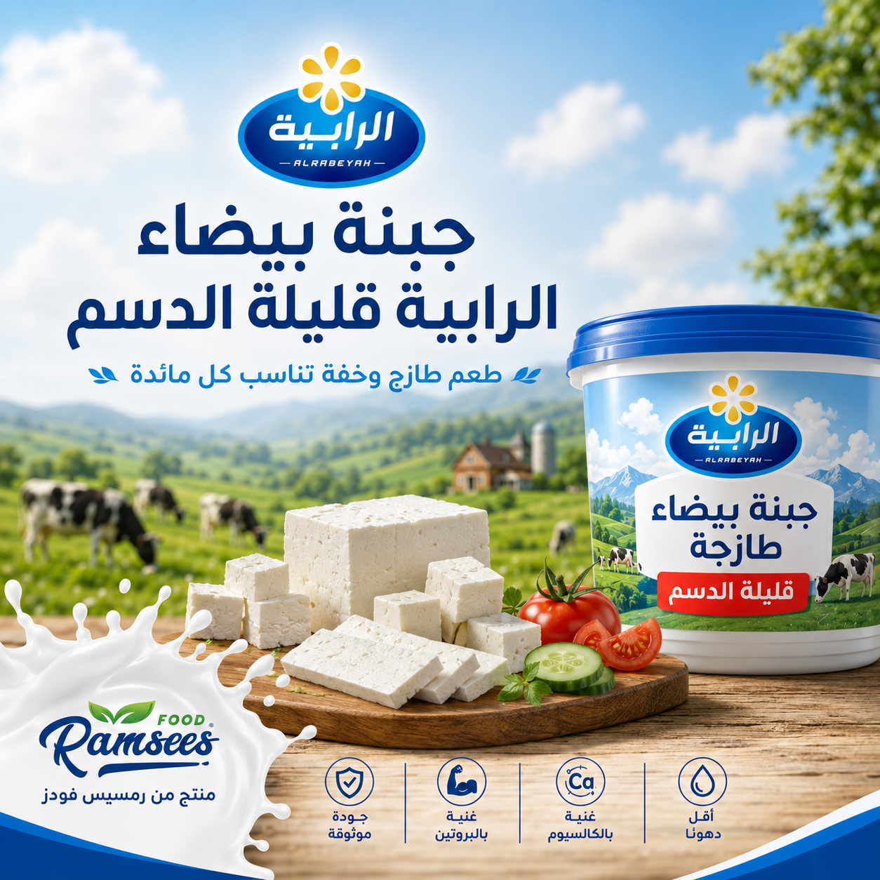 جبنة بيضاء قليلة الدسم