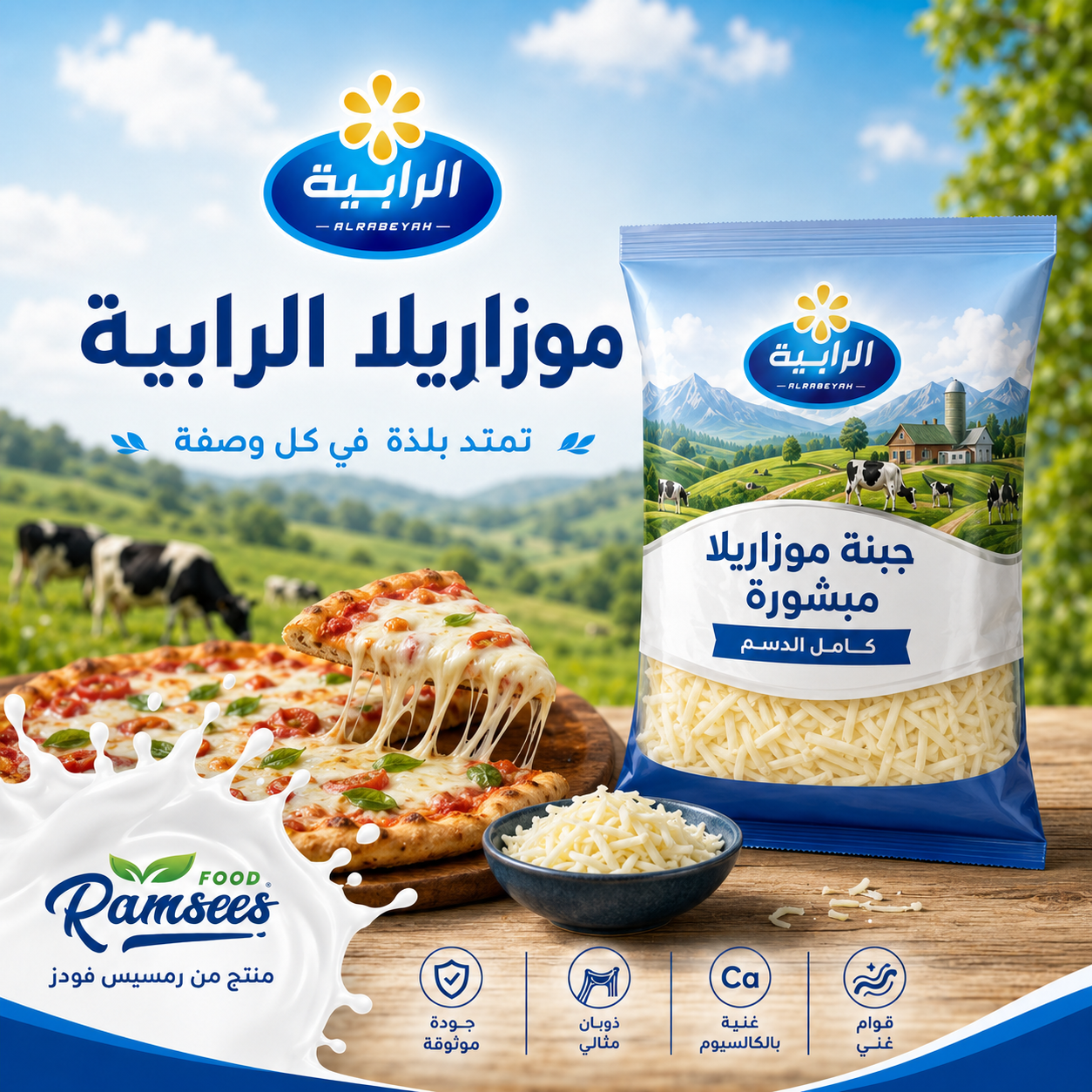 موزاريلا مبشورة