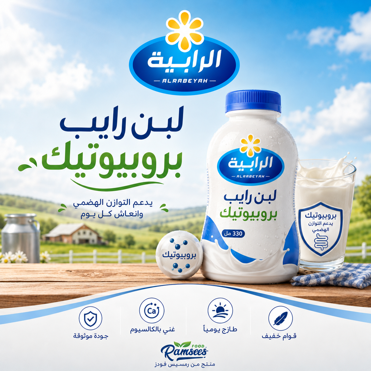 لبن رايب بروبيوتيك