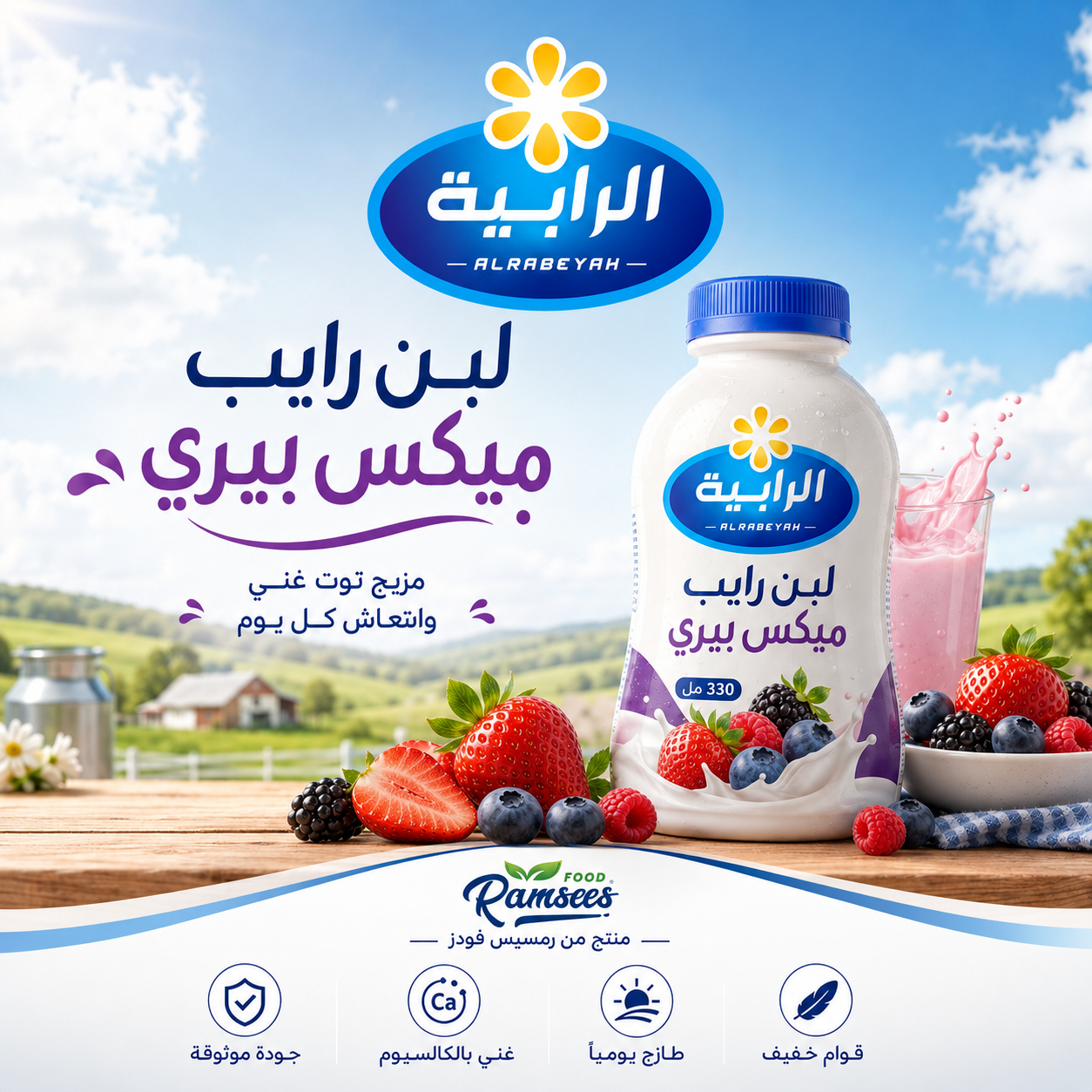 لبن رايب ميكس بيري