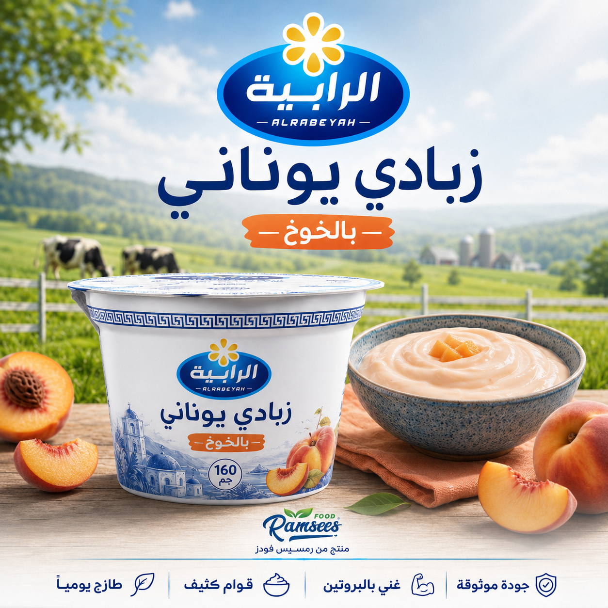 زبادي يوناني خوخ