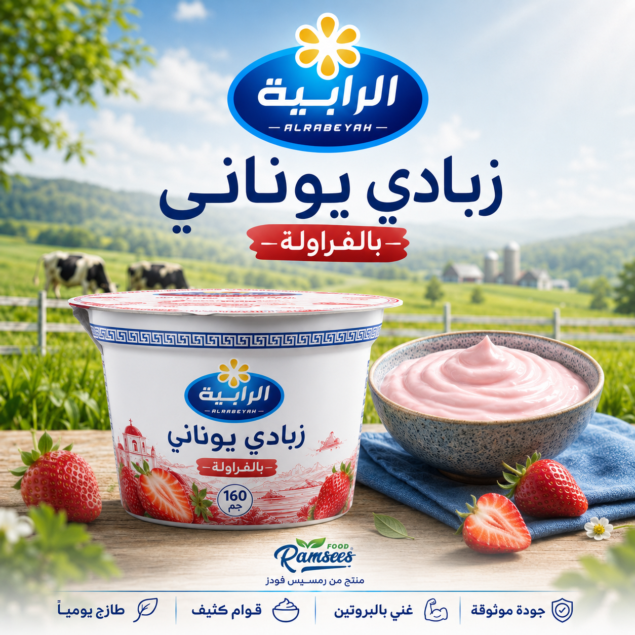 زبادي يوناني فراولة