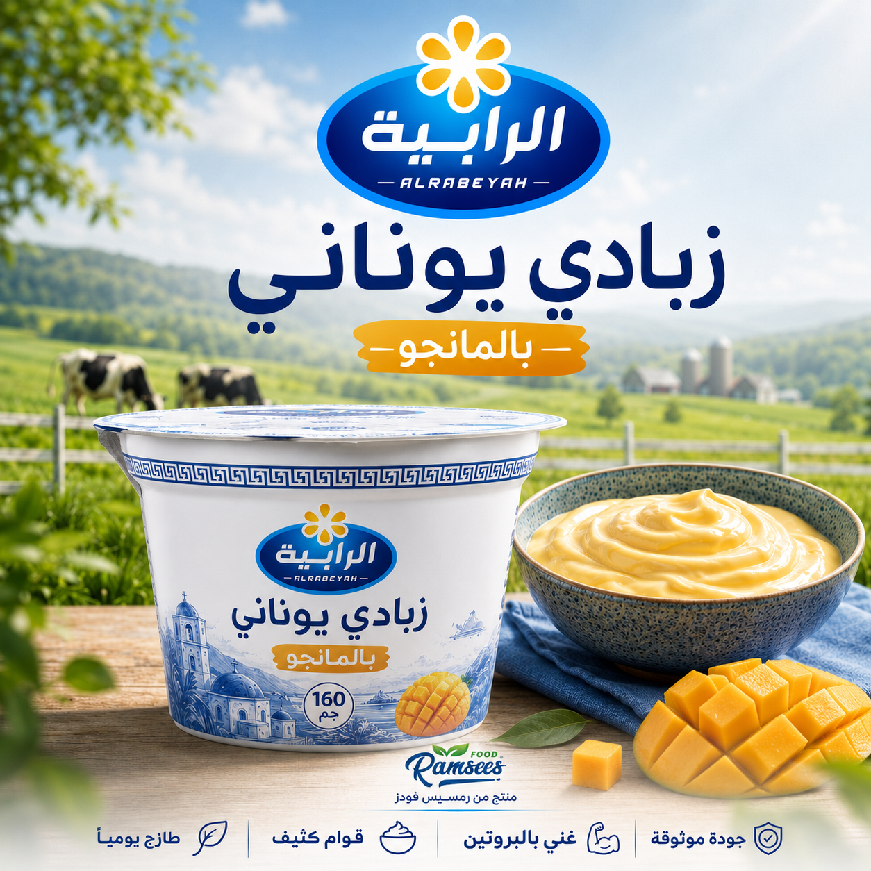 زبادي يوناني مانجو