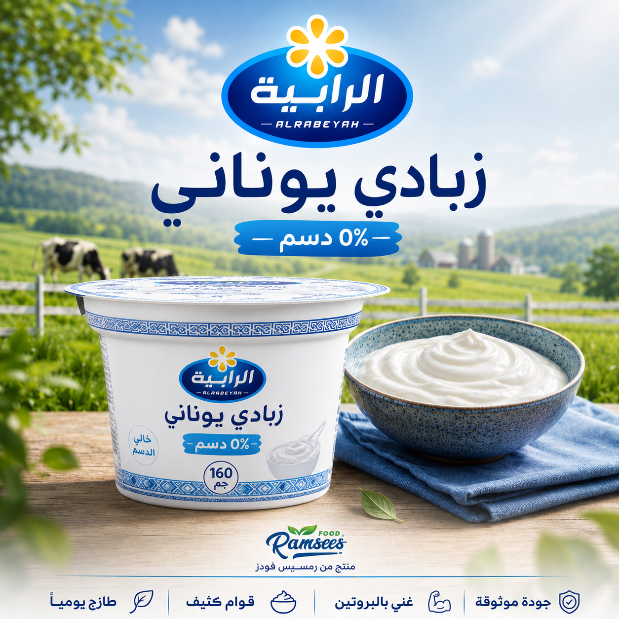 زبادي يوناني خالي الدسم