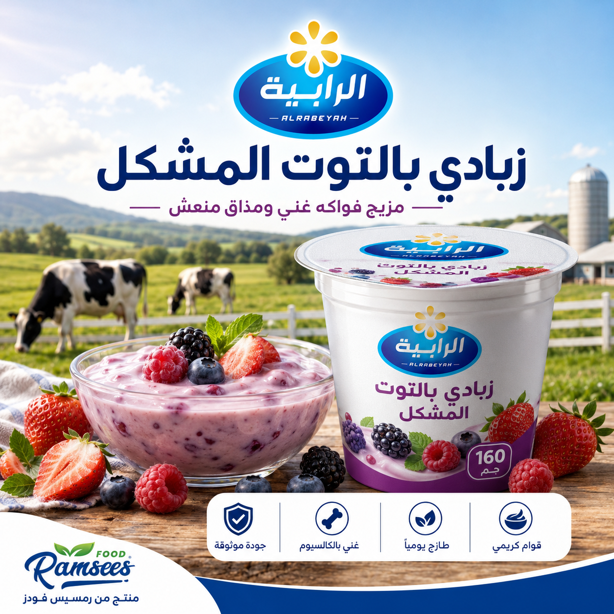 زبادي بالتوت