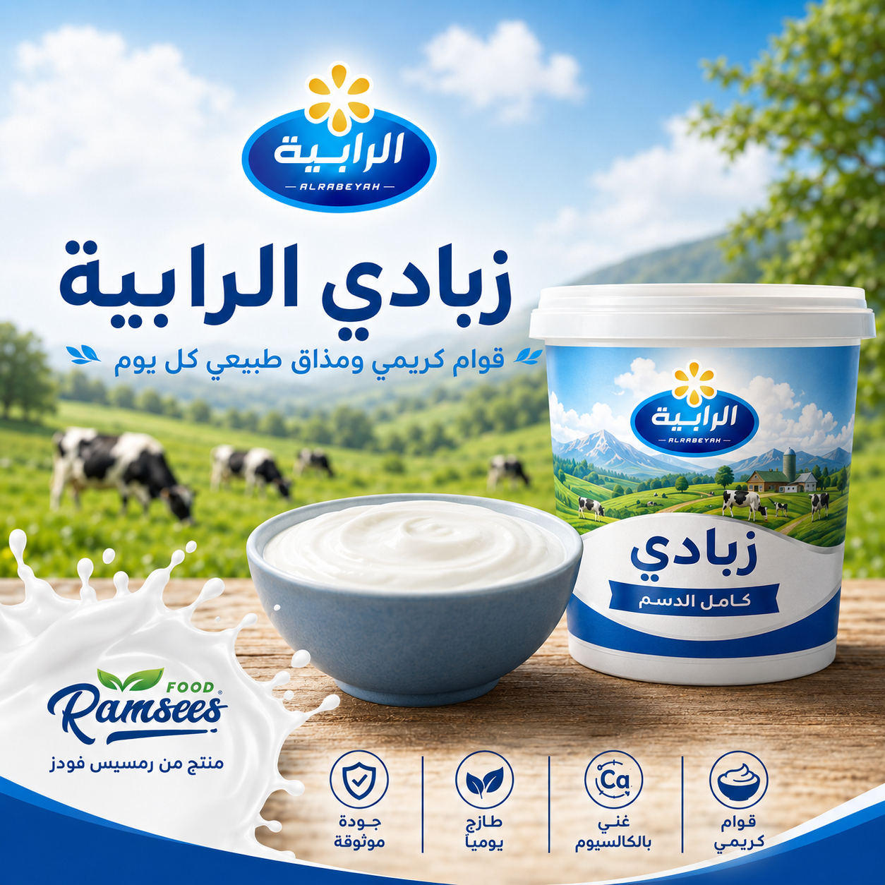 زبادي كامل الدسم