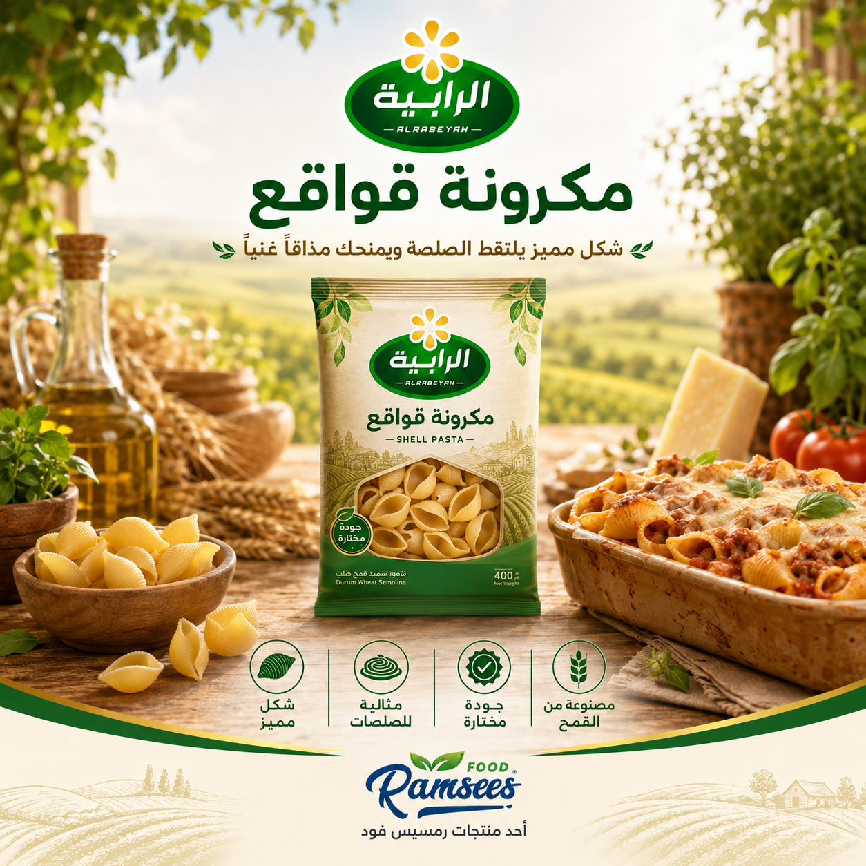 مكرونة قواقع