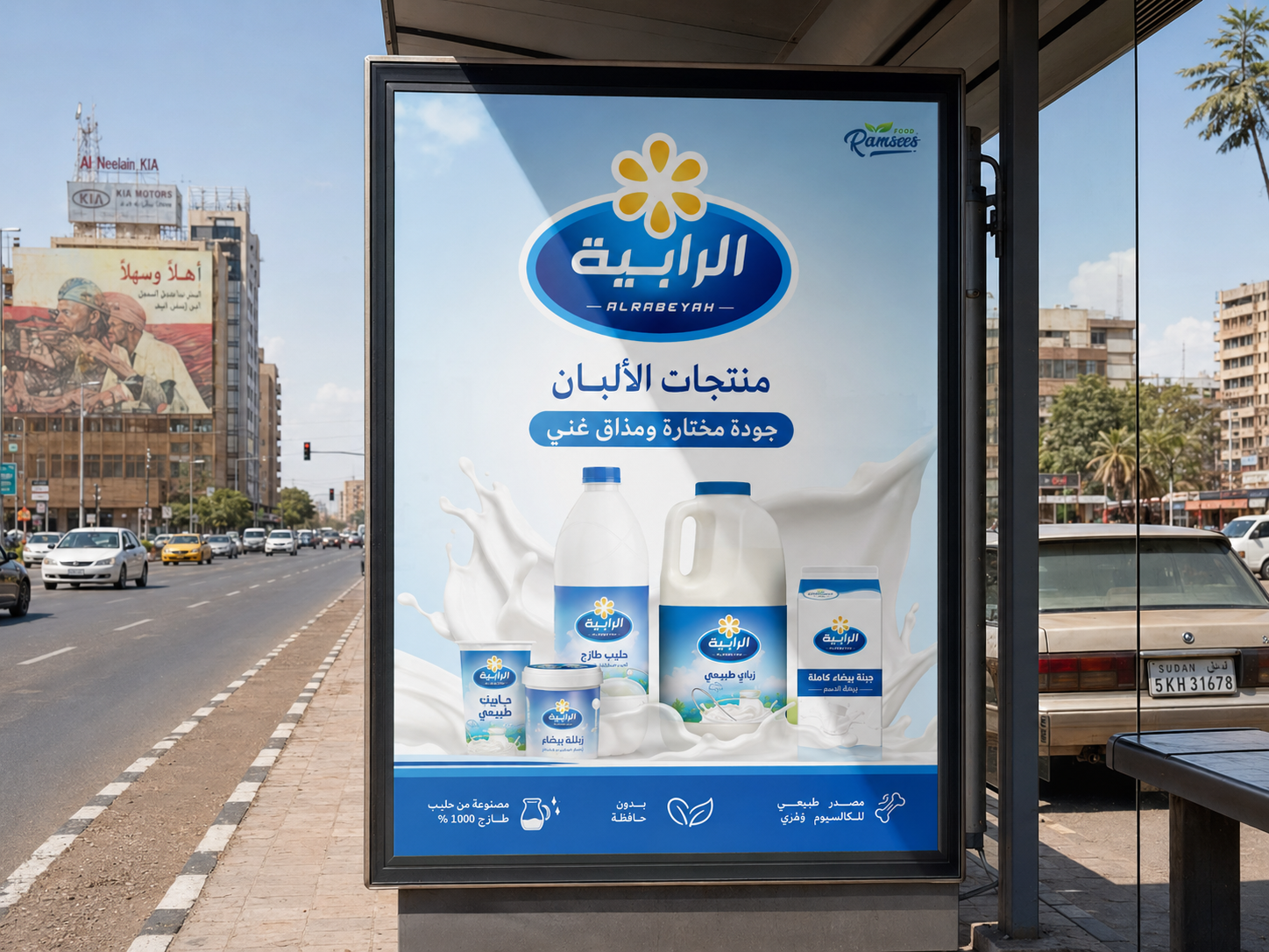 الرابية ألبان موقف حافلة